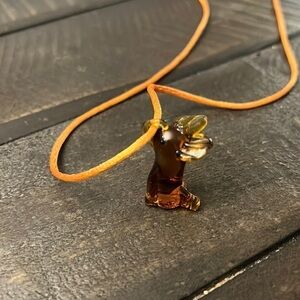 Hand Blown Glass Bunny Necklace
